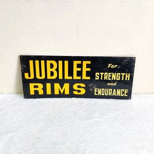 1950s Vintage Jubilee Rims Automobile Advertising Tin Sign Board Collectible S66