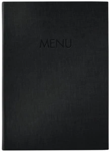 sigel Speisekarten-Mappe MENU DIN A5 schwarz - Bild 1 von 2