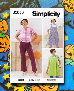 Simplicity 3088 Wrap Apron Dress and Blouse Sewing Pattern Sizes XS-XxL s3088 - Picture 1 of 9