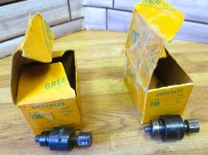 Greenlee 5/8" (Round) & 1/2" (Round) Radio Chassis Punch No. 730 Made in USA - Picture 1 of 11