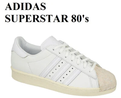 ZAPATILLAS DEPORTIVAS ADIDAS SUPERSTAR AÑOS 80 CORCHO BAJAS CON CORDONES MUJER ZAPATOS BLANCO TALLA 7 NUEVAS Foto 1 de 4