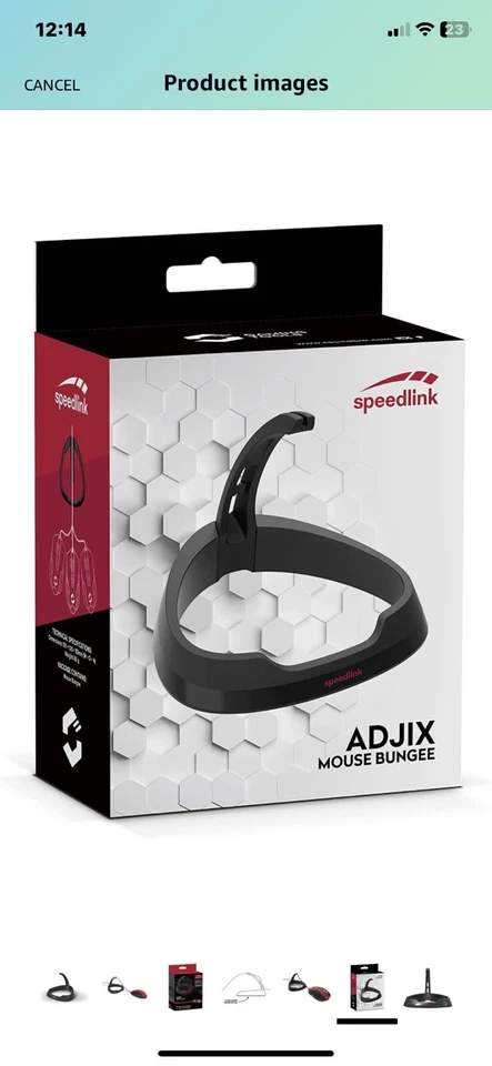 Mouse Bungee Speedlink Cable Management Black SL-680200-BK Pc Mouse Cable Stand - Image 1 of 4