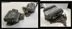 3 CHIMERA TANK - Terrain Battle Damaged Warhammer 40k cool terrain well painted - Picture 1 of 15