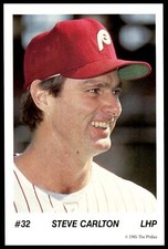1985 Tastykake Philadelphia Phillies Oversized Steve Carlton #NNO