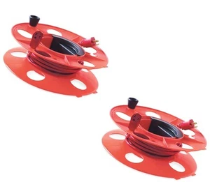 (2) Bayco KW-130 13" Heavy Duty Orange Extension Cord Storage Reels - Picture 1 of 4