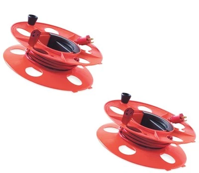 (2) Bayco KW-130 13" Heavy Duty Orange Extension Cord Storage Reels - Image 1 of 4