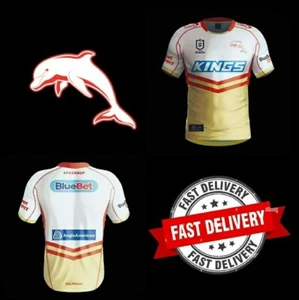 Redcliffe Dolphins 2024 NRL RUGBY LEAGUE Away Jersey Size SMALL BNWT - Picture 1 of 5