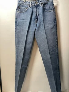 VTG Polo Ralph Lauren Womens Blue Jeans Flag Patch High Rise Size 10 (30"x31") - Picture 1 of 8