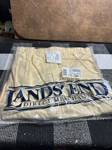Lands End Womens Pull On Crop Chino Pants 16 Yellow Stretch Twill - Picture 1 of 5