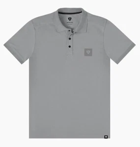 POLO MAGLIA MANICHE CORTE REV'IT JONAH T-SHIRT GREY COTONE TG XL - Picture 1 of 2