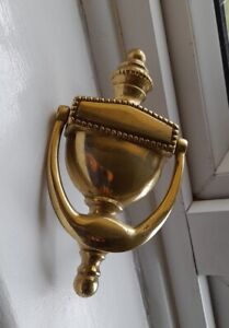 Vintage Brass Door Knocker with Fixing Bolts 