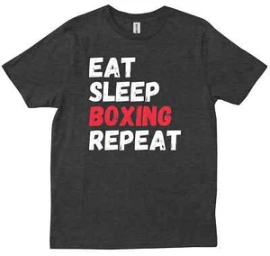 Eat Sleep Boxing Repeat Birthday Gifts For Boys And Men New Trendy T-shirt - Picture 1 of 8