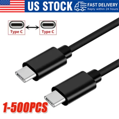 USB-C a USB C Tipo-C Carga Rápida Datos SYNC Cargador Cable Cable Lote 3/6/10FT Foto 1 de 4