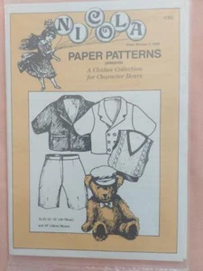Nicola Patterns CB5 Clothes Collection for Character Bear Pattern 14,15,18" Bear - Picture 1 of 2