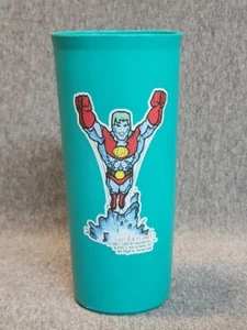 1 Vintage Captain Planet Tupperware Cup Tumbler Teal Blue 12 oz 1991 USA - Picture 1 of 10