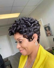 perruque Bob Brésilienne Cheveux Court Naturel bouclés ???? doux et très soyeux