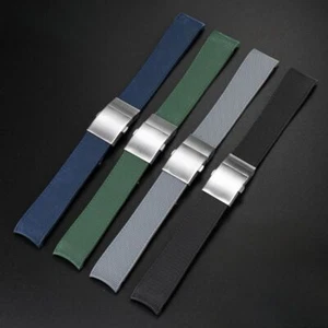 Men's Silicone Watchband Fit For Longines L3.742/644 Sports Series Watch Strap - Picture 1 of 28