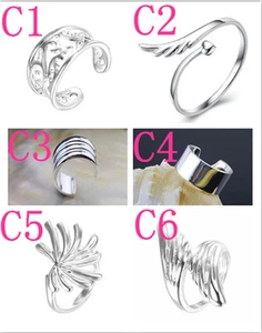 30 Style Wholesale Fashion Jewelry 925 Sterling Silver Women/Men Rings Gift SIZE - Picture 1 of 35