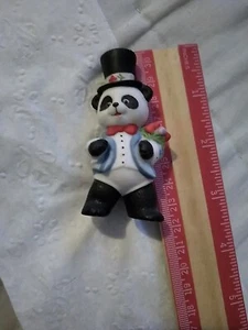 Bronson Genuine Porcelain Bisque Top Hat Panda - Picture 1 of 8