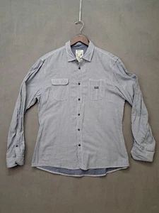 Diesel Industry Mens Blue Striped Long Sleeve Cotton Flannel Slim Fit Shirt XL - Picture 1 of 8