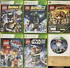 Lego XBOX 360 Games Lot Star Wars III 3 Batman 2 3 Movie Marvel Indiana Kung CIB