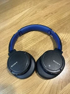 Sony Wireless Noise Canceling Headphones Black MDR-ZX770BN Bluetooth - Worn Pads - Picture 1 of 5