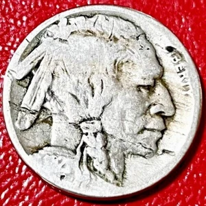 1921-S BUFFALO NICKEL W/LAMINATION - Picture 1 of 2