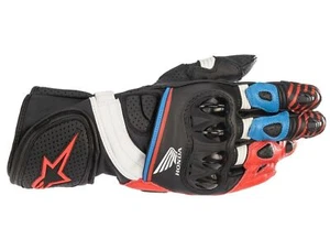 Guanti in pelle da moto Alpinestars HONDA GP PLUS R V2 uomo BLACK RED BLUE - Foto 1 di 1