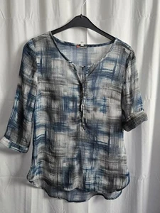 Street One, Bluse, Tunika, 1/2 oder Kurzarm, leicht durchsichtig, Gr 38 - Bild 1 von 6