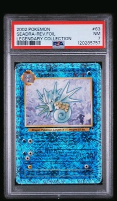 2002 Pokemon - Seadra - Reverse Foil - Legendary Collection - 63/110 - PSA 7 - Image 1 of 2