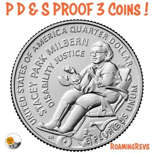 2025 P D & S *PRUEBA* - Stacey Park Milbern - Cuarto americano - ¡Juego de 3 monedas! -Preventa - Imagen 1 de 6