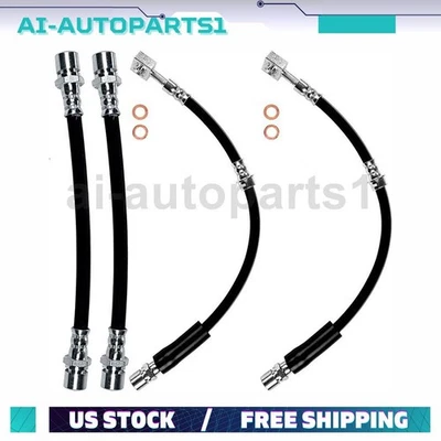 Kit de manguera hidráulica de freno delantero trasero izquierdo y derecho 4 piezas para Saturn L100 2001 2002 Foto 1 de 4