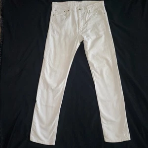 Levi's 513 Men's Slim Straight White 33 X 34 Jeans - Picture 1 of 8