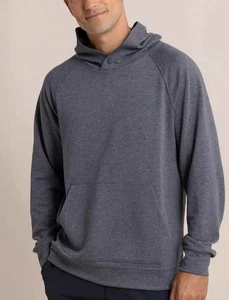 SOUTHERN TIDE Manteo Hthr Snapfront Hoodie Heather Castle Rock Grey Sz L $138 - Picture 1 of 12