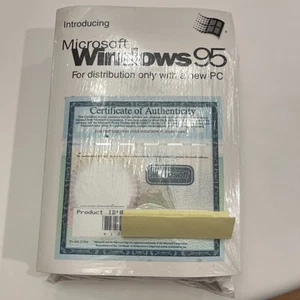 Microsoft Windows 95 OS PC Floppy Disk 3.5" SEALED Tan Disks - Picture 1 of 3