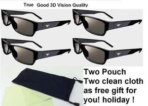 Nuovissimi 4 Paia Occhiali 3D VIZIO THEATER XPG302 XPG301 con Custodia/tessuto Gratuita - Foto 1 di 4