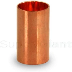 1/8"-5"in Straight Copper Coupling Sweat Sockets Without Tube Stop CxC Pipe Fit - Picture 1 of 18