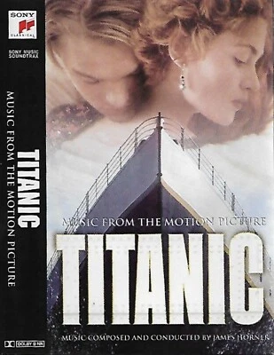 James Horner Titanic (Music From The Motion Picture) CASSETTE ALBUM  Soundtrack - Image 1 of 4