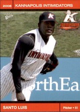 2008 Kannapolis Intimidators 2nd Half Multi-Ad #20 Santo Luis Dominican Republic