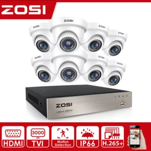 ZOSI 8CH 1080P TVI DVR Surveillance Outdoor 3000TVL CCTV Security Camera System - Picture 1 of 16