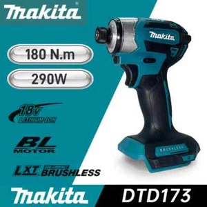 Makita DTD173 Brushless Impact Driver 18V Rechargeable Screwdriver Drills Tool - Picture 1 of 15