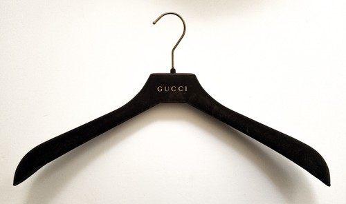 GUCCI Marrone Velluto Antiscivolante Autentica Giacca Cappotto Blazer Cappotto Sportivo Appendiabiti ITALIA