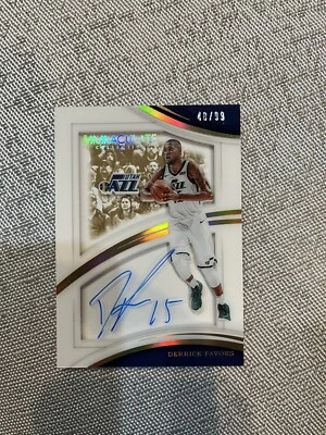 2017-18 Panini Immaculate Collection Derrick Favors LimitedMirror cardsign 40/99 - Image 1 of 2