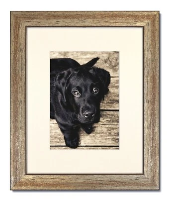 Marco de pátina plateada 11x14 con vidrio y alfombrilla individual blanca como la nieve para 8,5x11 Foto 1 de 2