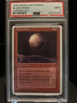 1995 MTG Chronicles Blood Moon PSA 9 - Image 1 of 2