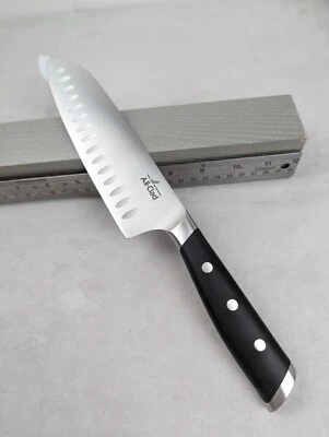 Полностью одетый 7» SANTOKU нож, кованый немецкий из нержавеющей стали, тройной заклепки ручки - Изображение 1 из 4