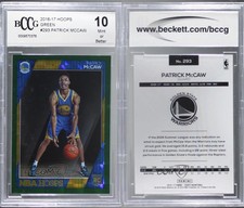 2016 Panini NBA Hoops Rookies Green /149 Patrick McCaw #293 BCCG Mint Rookie RC