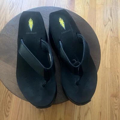 Volatile Black Platform Flip Flops - Image 1 of 3