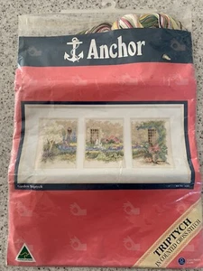 NEW ANCHOR Cross Stitch Embroidery, Needlepoint “GARDEN TRIPTYCH” KIT # 4001 - Picture 1 of 3