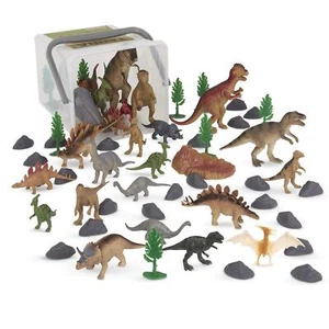 – 60 Pcs Prehistoric World – Assorted Miniature Dinosaur Toys & Accessories f... - Picture 1 of 12